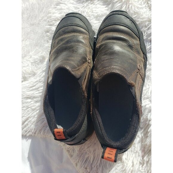 Men's MERRELL Shoes Leather Slip Ons Shoes Hiking Size 8.5 Select Ice Grip Dry - Picture 1 of 6